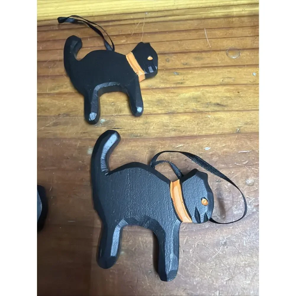 Midwest Cannon Falls Halloween Black Cat Ornaments Set Of 4